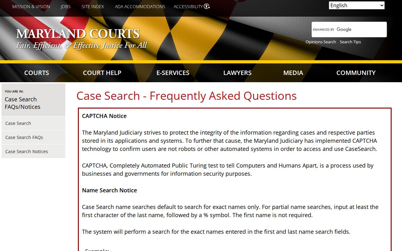 Calvert County released inmate court record retention and correction guidance